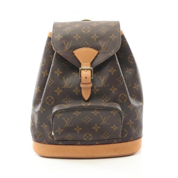 LOUIS VUITTON Brown Monogram Leather Backpack - Picture 2 of 11
